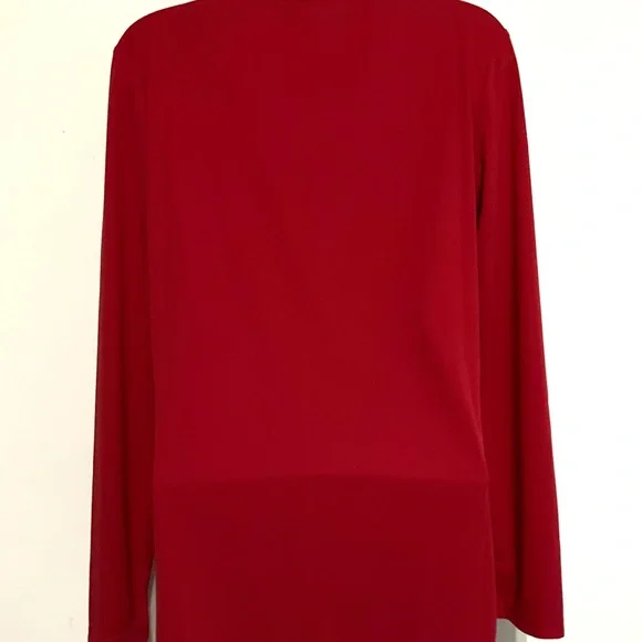 Adidas Red Long Sleeve Tee shirt large Aeroready pregame - Picture 6 of 9